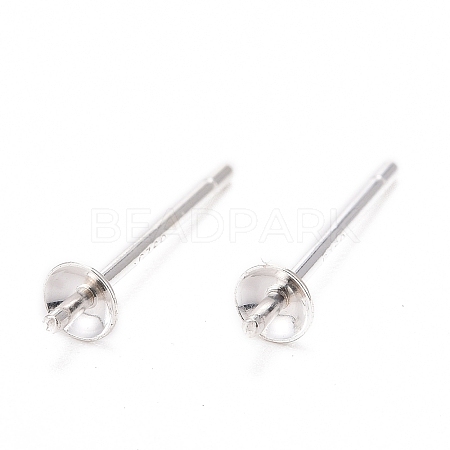 925 Sterling Silver Stud Earring Findings STER-K167-027A-S-1