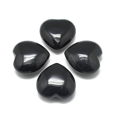 Natural Obsidian Heart Love Stones G-S336-01D-10-1