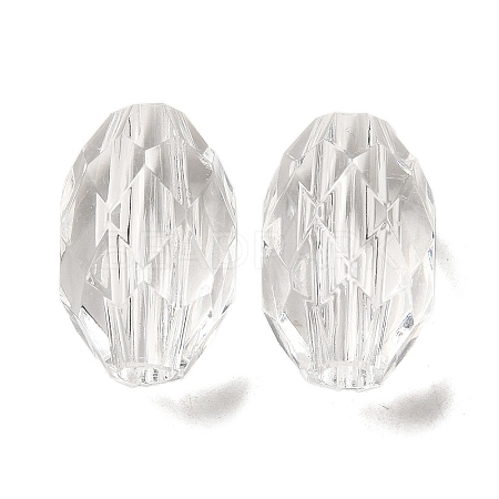 Transparent Acrylic European Beads TACR-G048-05-1
