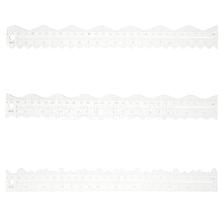3Pcs Acrylic Rulers FIND-WH20015-099-1