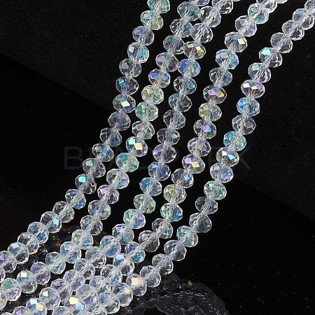 Electroplate Glass Beads Strands X1-EGLA-A034-T4mm-L19-1