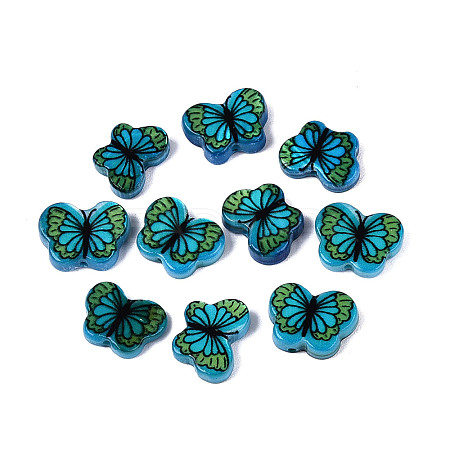 Printed Natural Freshwater Shell Beads SHEL-Q029-11F-1