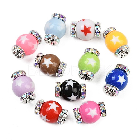 Resin Rhinestone Beads RESI-B030-01A-01-1