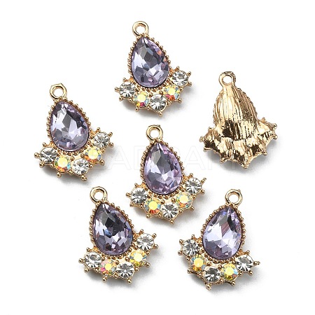 Glass Rhinestone Pendants FIND-TAC0017-07LG-04-1