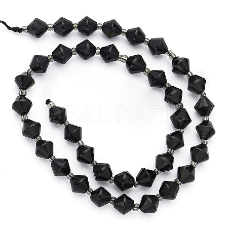 CHGCRAFT Natural Black Tourmaline Beads Strands G-CA0001-64-1