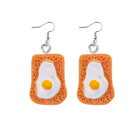 Resin Food Model Dangle Earrings PW-WGD1124-06-1