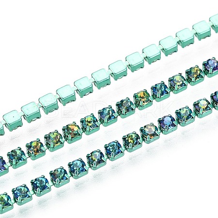 Iron Rhinestone Cup Chains CH-T006-05B-14-1