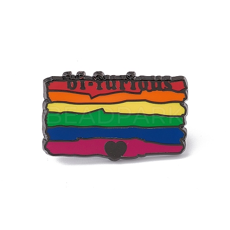 Rainbow Color Pride Flag Enamel Pin JEWB-G019-09B-1