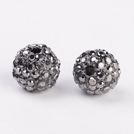 Metal Alloy Rhinestones Beads ALRI-B032-1-1