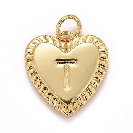 Rack Plating Real 18K Gold Plated Brass Pendants KK-E260-01G-T-1
