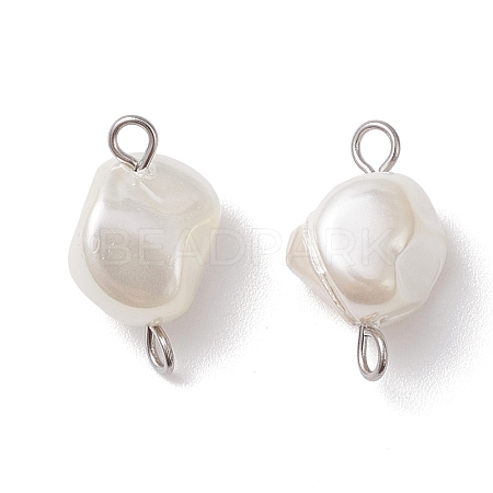Electroplated Shell Pearl Nuggets Links PALLOY-JF04646-02-1