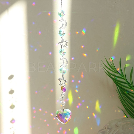 Heart Glass Hanging Suncatchers PW-WGC3225-03-1