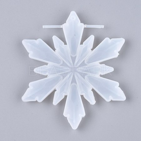 Christmas Snowflake Silicone Pendant Molds X-DIY-I036-02-1