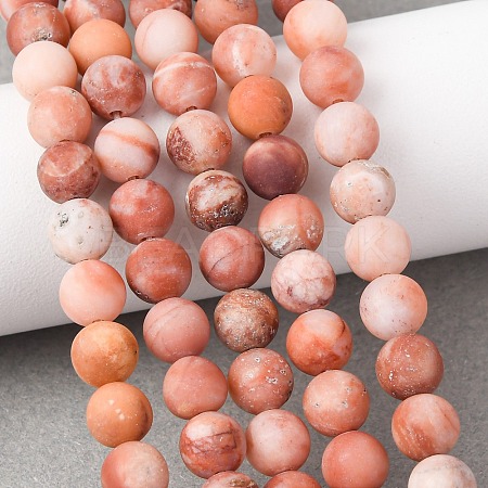Natural Pink Aventurine Beads Strands LS-G-G716-01-6mm-1