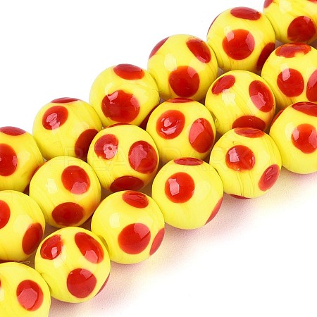 Handmade Lampwork Beads Strands LAMP-N037-02E-1