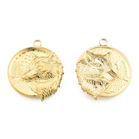 Ion Plating(IP) 201 Stainless Steel Pendants STAS-N098-267LG-1