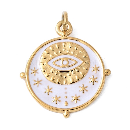 304 Stainless Steel Enamel Pendants LS-STAS-G353-02G-03-1