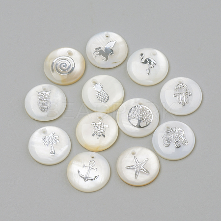 Freshwater Shell Pendants X-SHEL-Q010-P-1