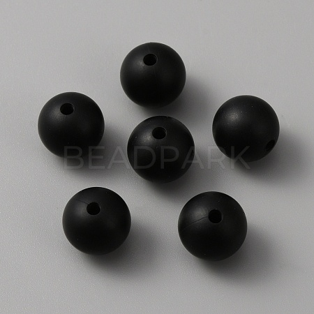 Round Food Grade Eco-Friendly Silicone Beads SIL-WH0012-037A-1