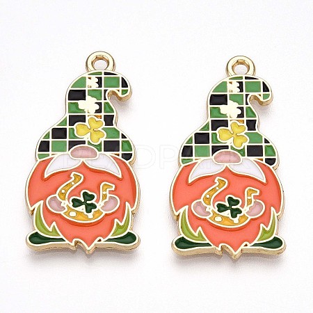 Alloy Enamel Pendants ENAM-T022-01B-1