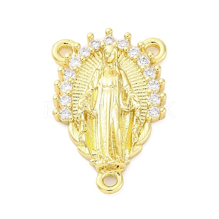 Brass Clear Cubic Zirconia Virgin Mary Chandelier Component Links KK-D325-07G-04-1
