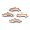 Rack Plating Alloy Enamel Pendants PALLOY-T075-156-1