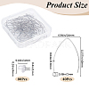 40Pcs 304 Stainless Steel Earring Hooks STAS-SP0001-40P-2
