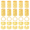 200Pcs 5 Styles Iron Dreadlocks Beads Hair Decoration OHAR-SC0001-13-1