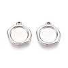 304 Stainless Steel Pendant Cabochon Settings STAS-T067-70A-P-1