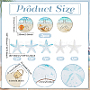3Pcs Summer Ocean Wood Round Wall Decoration WOOD-PH0003-76-2