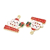 Christmas Alloy Enamel Pendants ENAM-D050-13A-02G-2