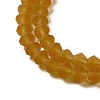 Imitate Austrian Crystal Frosted Glass Beads Strands GLAA-F029-TM4mm-B28-4