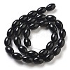 Natural Black Jasper Beads Strands G-B106-B17-01-4