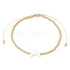 Natural Pearl & Seed Braided Bead Bracelets BJEW-JB09722-02-1