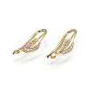 Brass Micro Pave Cubic Zirconia Earring Hooks KK-L177-387-2