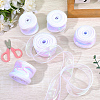 5Rolls Flat Rainbow Color Organza Ribbon OCOR-CY0003-29A-4