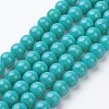Natural Mashan Jade Round Beads Strands X-G-D263-8mm-XS28-1