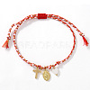 Religion Brass & Natural Shell Charm Bracelets KR4902-10-2
