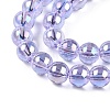 Electroplate Transparent Glass Beads Strands GLAA-T032-T6mm-AB01-4