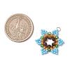 Glass Seed Beaded Pendants PALLOY-MZ01241-3