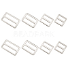 8Pcs 4 Styles Alloy Slider Buckles FIND-GF0007-01P-1
