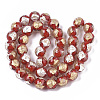Handmade Gold Sand Lampwork Bead Strands FOIL-T003-01E-2