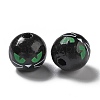 Halloween Spray Painted Wood Beads WOOD-C002-03-3