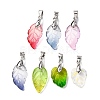 Transparent Glass Pendants PALLOY-JF04419-02-1