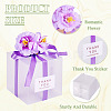 Clear PVC Candy Gift Packaging Boxes with Ribbon & Artificial Flower CON-TAC0001-20E-5