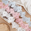 Double Layer Polyester Flower Lace Ribbons DIY-WH0656-60C-5