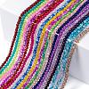 20 Colors Spray Painted Crackle Glass Beads Strands CCG-X0012-01-6mm-2