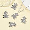 SHEGRACE Brass Micro Pave Clear Cubic Zirconia Pendants XGRQ4N183-738P-4