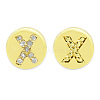 Brass Micro Pave Clear Cubic Zirconia Beads KK-T030-LA843-XX3-3