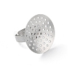 Non-Tarnish 304 Stainless Steel Sieve Ring Settings STAS-K278-06B-P-2